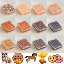 2.6mm Sundymot Fuse Beads, 3000PCS+ Brown G-Series Independent Packaging, With Small Square Box Storage, Anti-Spill, DIY Pendant Keychain, Jewelry Making Craft Materials, Graduation Season, Back To School, Christmas, Party Birthday Gift, Multi-Color 2.6mm Fuse Beads Bulk Refill Kit - 2.6mm Puzzle Beads - View 3
