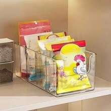 4-Compartment Large Capacity Transparent Seasoning Storage Box, Detachable Dividers, Multi-Purpose Kitchen Storage Box, Refrigerator Storage Box, Suitable For Countertop Use, Multi-Purpose Kitchen Spice Storage Box, Saves Countertop And Cabinet Space, Adjustable And Freely Combinable, Seasoning Organizer Box, No Installation Required / Divider Kitchen Cabinet Spice Bag Storage Rack, Countertop Seasoning Bottle And Jar Storage - Multicolor - View 9