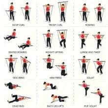Pilates Bar Kit With 6 Resistance Bands Home Gym Fitness Training Workout Set - 26ZXY-wIN-uK-lLS-fS - View 11