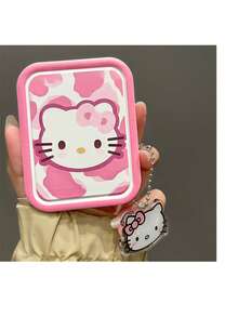 SANRIO Official Licensed Hello Kitty 2-In-1 Mirror & Comb Set, Durable Wavy Edge ABS Material, Adjustable Hinge, Anti-Slip Design, Portable, Suitable For Daily Use And Outdoor Travel - A - View 10