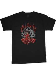 Graphic Tees Mens Funny T-Shirts Drag Racing Automotive ToP - 黑色 - 查看 1