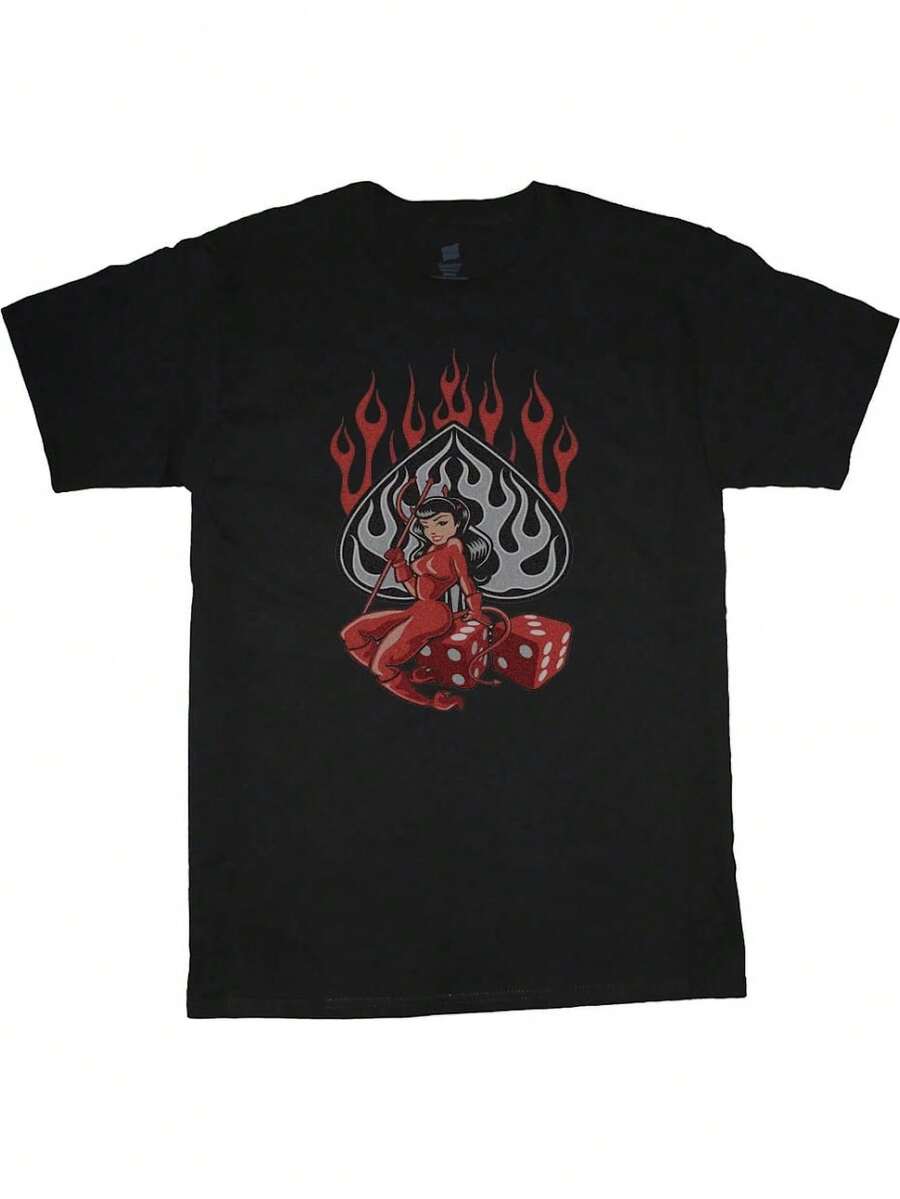 Graphic Tees Mens Funny T-Shirts Drag Racing Automotive ToP - 黑色 - 查看 1