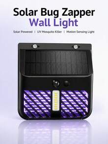 Solar Bug Zapper Wall Light, 800mAh UV Mosquito Killer Lamp, IP44 Waterproof Motion Sensor Outdoor Light For Patio Garden RV Backyard Fly Insect Trap - A - View 10