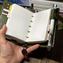 1pc M5 Mini Green Portable Pocket Notebook, Minimalist Design, Pocket Size, 40 Blank Pages, Suitable For Meeting Notes, Office Records, Study Notes, Refillable Inner Pages, Hard Cover, School Supplies, Back To School Season - Multicolor - View 12