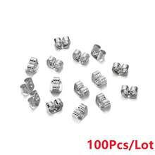 WGRXIRANYKM 10/50/100pcs/Lot Earring Studs Backs Stopper Scrolls Ear Post Butterfly For Jewelry Making DIY Blocked Caps Earring Backs Stoppers Ear - Ear Plug - View 9