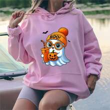 Cute Ghost Halloween Hoodie | Spooky Season Graphic Pullover - 樣式1 - 查看 2