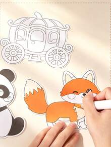 Mosaic Geometric Dot Sticker Gift Box, Supports Sticker Decoration And Free Doodle Dual Play, Multiple Cartoon Templates, Suitable For Children's Hands-On Creative Parent-Child Interactive Puzzle Craft Toy - Multicolor - View 5