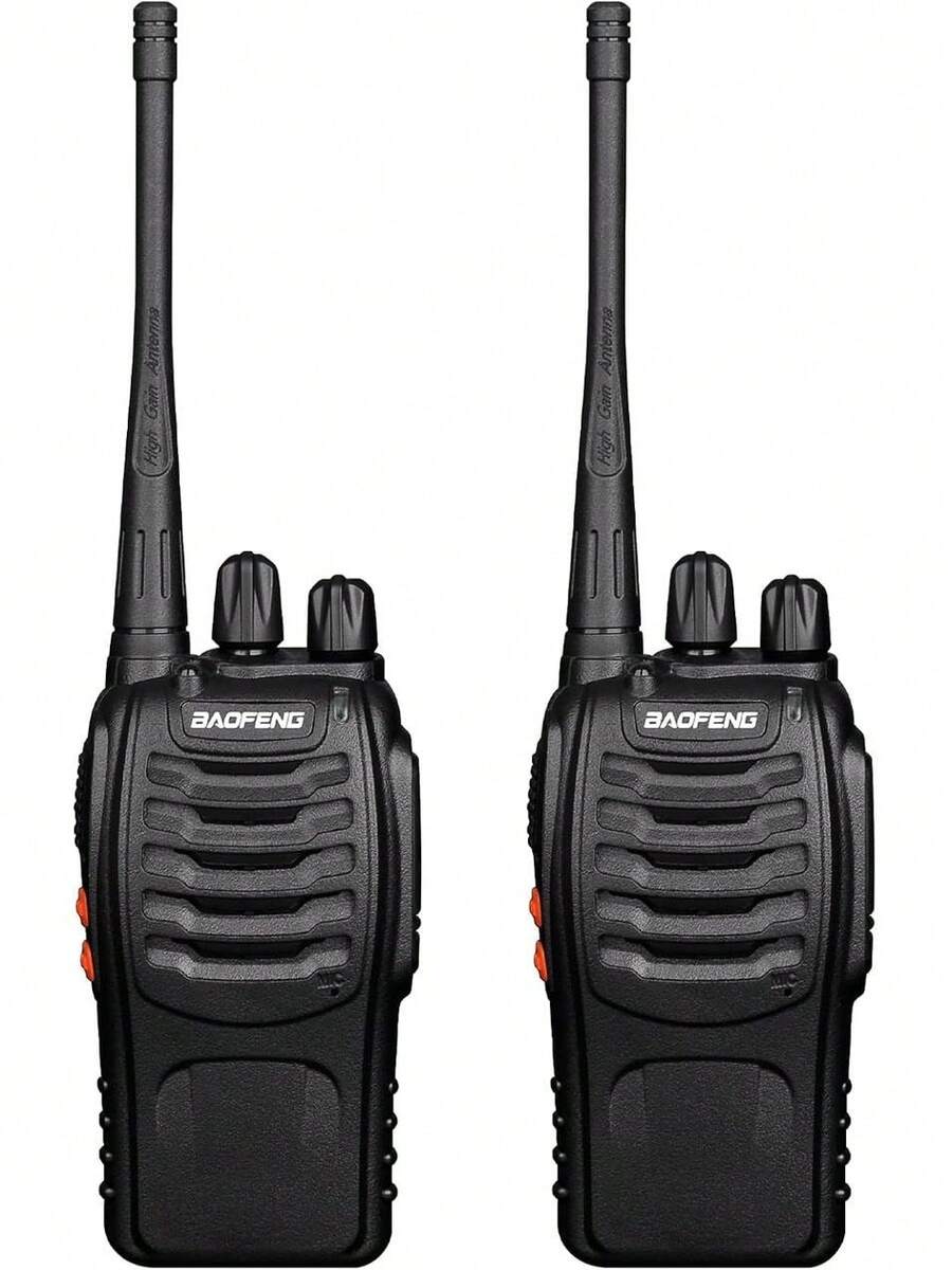 Radios Walkie Talkie 2 Piezas Recargables, Largo Alcance con Linterna, para Exterior.