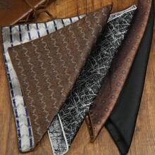 1pc Men's Suit Pocket Square, Square Handkerchief For Men's Shirt, Formal Suit Pocket Square, Silk Scarf For Chest, Suitable For Tea Party, Wedding And Other Occasions, Holiday, Travel, Disco, Graduation - Multicolor - View 4