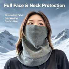 1pc Multifunctional Warm Scarf, Soft Scarf With 3 Wearing Styles, Windproof And Warm, Suitable For Winter Outdoor Daily Wear - Grey - View 4