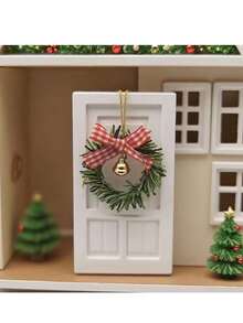 4pcs/1pc Mini Christmas Wreath - Creative Decorative Wreath With Bells And Bows, Suitable For Christmas Tree, DIY Holiday Crafts, Miniature Christmas Scene Hanging Decor And Holiday Gift Decoration Small Wreath - Multicolor - View 3