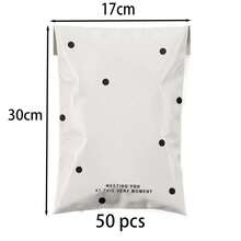 36pcs Cream Polka Dot Courier Bags, School Season, Graduation Season, Wedding Season, Birthday Team Gift Bags, Thick Storage Plastic Bags, Mailer Boxes, Clothing Bags, Suitable For Back To School, School Supplies, School, Office, Shipping, Shipping And Mailing School - Shipping Bag - View 12