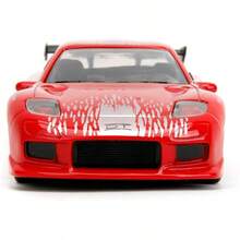 Jada Toys Fast & Furious Dom's Maz-Da RX-7 1:32 Die-Cast Vehicle, Model Mobil Sport JDM Merah, Koleksi Mobil Balap Ikonik dari Film, Mainan Mobil Pajangan Detail, Hadiah untuk Anak Laki-laki, Penggemar Balap, dan Kolektor - MultiWarna - View 6