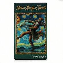 Van Gogh Tarot Cards Mysterious Tarot Cards Fortune Telling Game Cards Party Gathering Game - Mint Blue - View 3