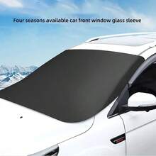1 buah Penutup Salju Kaca Depan Berlapis Perak, Pelindung Matahari, Isolasi Panas, Pelindung Salju, Universal untuk Semua Musim, Hadiah Natal, Hadiah Mobil, Cocok untuk SUV dan Sedan - Pelindung salju berlapis perak - View 1