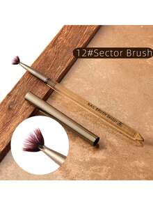 Amber Clear Handle Nail Art Brush Set Professional UV Gel Painting Liner Gradients Brushes Acrylic Manicure Tool With Caps - Ginger - View 18