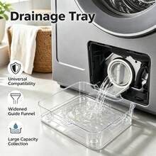 New Transparent Washing Machine Drain Tray, Effectively Prevents Laundry Room Floor Overflow, Laundry Room Floor Protection Tray, Laundry Area Cleaning And Storage Accessory - Multiple Styles - View 2