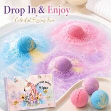 91pcs Mini Bath Bombs Gift Set, 15g/0.53oz Each, 3 Scents, Random Assorted Color Mix, Colorful Fragrant Bath Fizzies, Holiday Gift For Birthdays, Christmas, Easter, Halloween, Thanksgiving & Valentine' Day - Multicolor - View 5