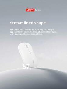 Lenovo Wireless Keyboard And Mouse Set, Slim Design, Business/Home Office, Fashion Classic Set, Minimalist Keyboard And Mouse Set, Lightweight Portable Durable, Multi-Device Compatible - Classic White - View 6