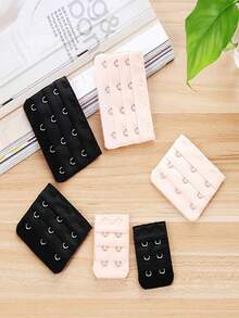 3pcs/Set Elastic Bra Extender Clips, Bra Extension Clips, 2/3/4 Hooks, Adjustable Back Clips, Bra Extender Clips With Rope - A - View 6