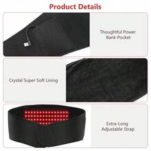 Sabuk Pinggang Inframerah 105 LED Alat Pijat Pinggang Terapi Cahaya Merah Kecantikan Pintar - A - View 9