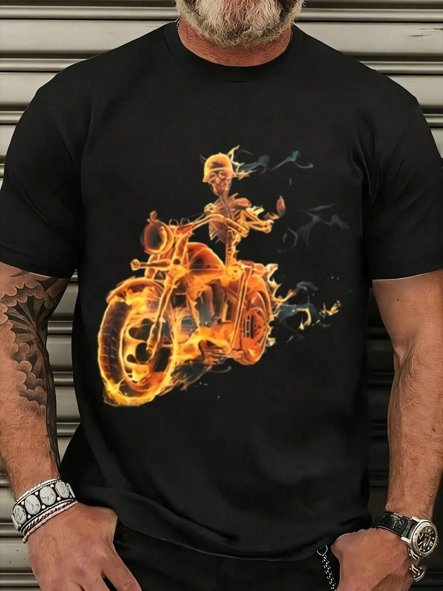 Men T-Shirts - 黑色 - 查看 1
