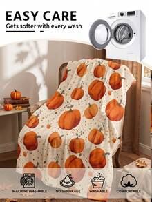1pc Autumn Flannel Blanket, Single-Sided Print, Soft And Lightweight, Cartoon Pattern, Comfortable And Easy To Care, Multi-Purpose Blanket, Suitable For Bedroom, Sofa, Study And Dorm, Room Decor, Autumn Home Decor, Ideal Autumn Gift, Perfect Birthday Gift - Multicolor - View 10