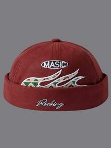 1pc Unisex Soft Top Embroidered Letter Vintage Street Style Brimless Cap For Outdoor And Daily Wear - Embroidery - View 8