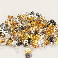 WGRXIRANYKM 10/50/100pcs/Lot Earring Studs Backs Stopper Scrolls Ear Post Butterfly For Jewelry Making DIY Blocked Caps Earring Backs Stoppers Ear - Ear Plug - View 6