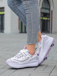 Girls' Roller Skate Shoes, 4-Wheel Skates, Small 4-Wheel Roller Shoes, Skateboard, Girls' Ice Skates, Wearable All Season - Purple - View 8
