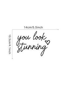 ملصق مرآة "You Look Stunning" | ديكور قلب - B - مشاهدة 4