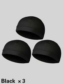 3pcs Mesh Helmet Liner Sweat-Absorbing Skull Cap Quick-Dry Running Sports Beanie Unisex Comfortable Headwear - Multicolor - View 2
