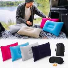 Travel Pillow, Backrest, Portable Outdoor Mat, Ultra-Lightweight Camping Pillow, With Neck And Waist Support, Washable Pillow, Suitable For Airplane, Car, Office Nap, Hiking, Backpacking, Multi-Functional Travel Pillow For Various Occasions - Multicolor - View 12