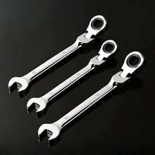 1pc Ratchet Combination Wrench Set, Multi-Function Universal Wrench, Automotive Repair Tool For Men - Silver - View 8
