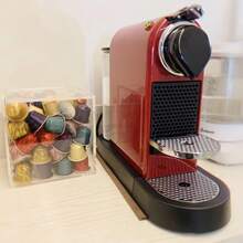 1pc Transparent Acrylic Flip Lid Coffee Capsule Storage Box, Dust-Proof & Moisture-Proof Visible Design, Suitable For Office Desk, Kitchen Countertop, Can Store Tea Bags & Small Snacks, Tidy Home Space Easy Access Desktop Storage Display Box - Multicolor - View 3