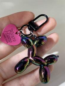 1pc Colorful Balloon Dog Keychain, Cute Backpack Key Ring, Handbag Key Chain, College Gothic Y2K Style Gift For Mother, Father, Graduation Season And Teacher - Multicolor - View 2