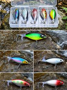 5PCS Lure Long Cast Floating Lure Set Freshwater Fishing Snakehead With Propeller Lure - Multicolor - View 6