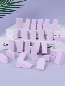 100/50pcs Disposable Triangular Sponge Puff Makeup Sponge Cushion Dry And Wet Dual-Use Nail Sponge Block Does Not Absorb Powder Beauty Egg Makeup Tools - Multicolor - View 12