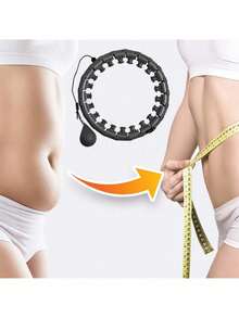 Smart Weighted With 24 Adjustable Segments, 55–140 Cm Waist Fit And Sliding Weight, Detachable Fitness Hoop With Textured Inner Surface And Adjustable Cord, Compact Exercise Equipment For Home Workouts And Training - A - View 3
