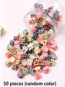 30/50 New Mini Hair Accessories With Small Braided Hair Clips (Color Random) - Multicolor - View 5