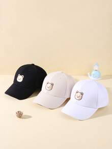 3pcs/Set Baby Spring/Autumn Cute Animal Head Print Baseball Caps, Suitable For Outdoor Sun Protection, Casual And Daily Party - Multicolor - View 10