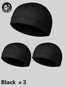 3pcs Mesh Helmet Liner Sweat-Absorbing Skull Cap Quick-Dry Running Sports Beanie Unisex Comfortable Headwear - Multicolor - View 3