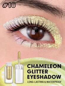 CHARMACY Waterproof Chameleon Liquid Eyeshadow 1pc Pigmen Metalik Berkilau Cyberpunk Smooth Flow Tube Kilau Tinggi Anti-Kerutan Multi-Reflektif Glitter Mata Untuk Festival Musik Remaja Perempuan - 18 - View 1