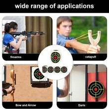 100pcs Splatter Shooting Target Paper, Self-Adhesive Target Stickers, Clear Hit Color Display, Suitable For Air Gun, Pistol, Rifle Practice, Portable Shooting Training Accessories For Shooting Range - A - View 6