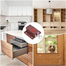Brown Spring Bolts And Latches, Push-Button Spring Latches/Sliding Bolts/Bolts; Suitable For Cabinet Doors, Wardrobe Doors, Beds, Windows And Various Furniture Hardware. - Button Clasp - View 7
