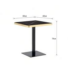 Dining Table Black Made Of Wood For Dining Room And Kitchen - 黑色 - 查看 5