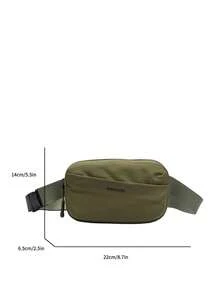 1pc Teenager Sports Casual Shoulder Bag Zipper Closure Crossbody Bag Outdoor Multi-Pocket Lightweight Chest Bag Suitable For All Seasons Daily Use - A - View 3