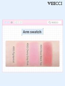 VEECCI Velvet Multi-Use Lip & Cheek Balm, Note Pudding IP Collaboration Edition, Dual-Use For Lips And Cheeks, Natural Matte Finish, Contours Facial Features, Long-Lasting, Suitable For Beginners - #D03 Rose Black Tea - View 9