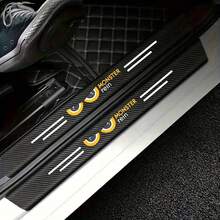 4pcs Car Interior Stickers Sports Car Door Sill Protector Laser Welcome Light Pedal Universal Laser Door Sill Strip - A-laser - View 2