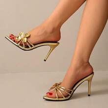 Women Heeled Sandals - 金色 - 查看 7